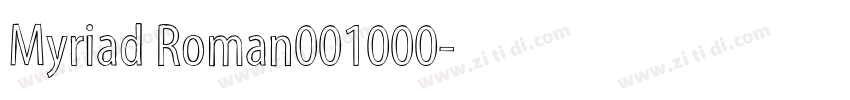 Myriad Roman001000字体转换